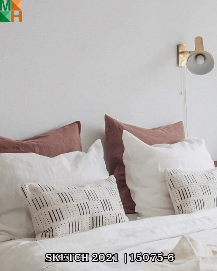  Giấy dán tường Hàn Quốc cao cấp 15075 tông màu trắng, ghi